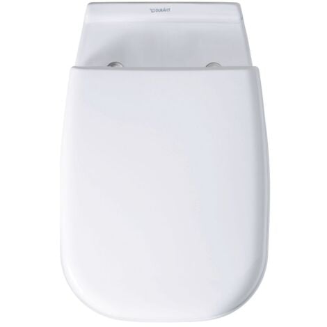 Duravit D-Code WC-Sitz Weiß Hochglanz 360x40x430mm, ohne Absenkautomatik, Edelstahl-Scharniere