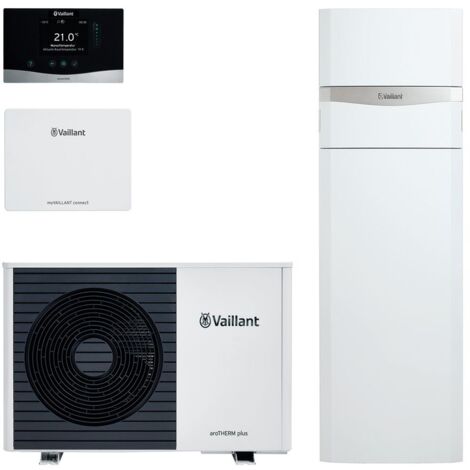 Vaillant aroTHERM plus Wärmepumpen-Paket 4.3206 VWL 35/6A S2, 3,3kW bei A7/W35, R290, mit uniTOWER plus VIH QW190