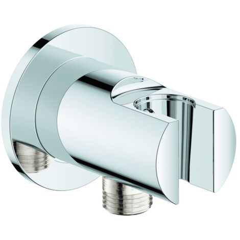 Grohe Wandanschlussbogen Tempesta, mit Wandbrausehalter, Außengewinde, Chrom