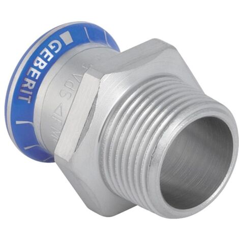 Geberit Mapress Edelstahl Übergang mit Außengewinde d 18mm, R 1/2″