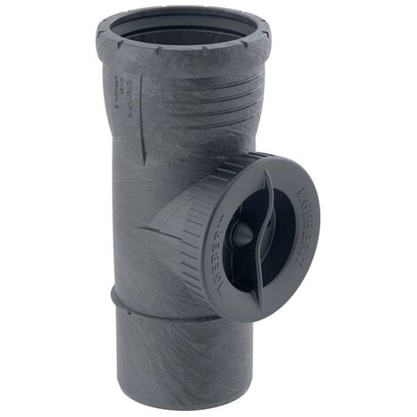 Geberit Silent-Pro Reinigungsstück 90 Grad mit runder Serviceöffnung Außendurchmesser 90mm (1/5)