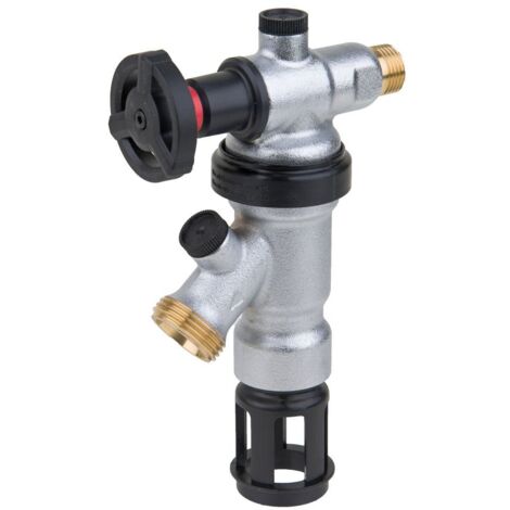 Resideo Systemtrenner BA295D, absperrbar, bleifrei, verchromt, R 1/2"