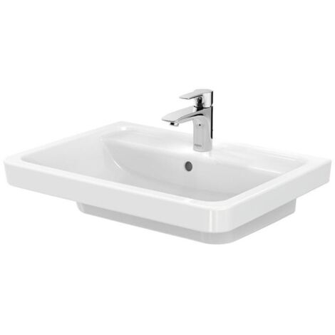 TOTO CF Waschtisch Breite 654mm, Wandmontage, mit Hahnloch und Überlauf, Keramik Cefiontect, Weiß (1/5)
