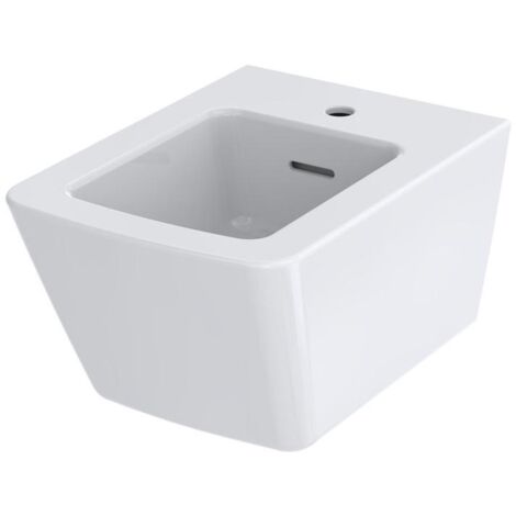 TOTO SP Bidet wandhängend, Vorwandmontage, mit Hahnloch mittig und Überlauf, Keramik Cefiontect, Weiß (1/5)