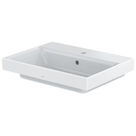 TOTO CS Waschtisch eckig, Breite 600mm, Wandmontage, mit Hahnloch und Überlauf, Keramik Cefiontect, Weiß (1/5)