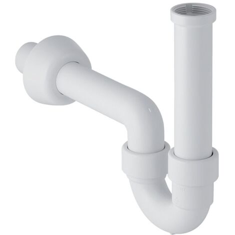 Geberit Siphon Rohrbogengeruchsverschluss für Waschbecken, Bidet, Abgang horizontal Außendurchmesser 40mm, Alpinweiß