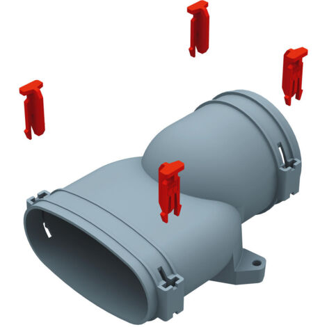 Helios FRS-ÜG 51-75 FlexPipe Übergang Gerade von Rohr oval 51mm auf rund DN 75
