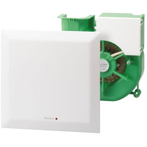 Helios ELS NFC F Ventilatoreinsatz mit Fassade, Volumenströme 7,5-100m3/h wählbar, mit Feuchtesensor, Timer, Intervallfunktion