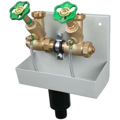 SCHLÖSSER Kompakt-Verteilerstation 2-Strang Verteiler - Zulauf 1 Zoll - DN 25, mit Ablaufrinne