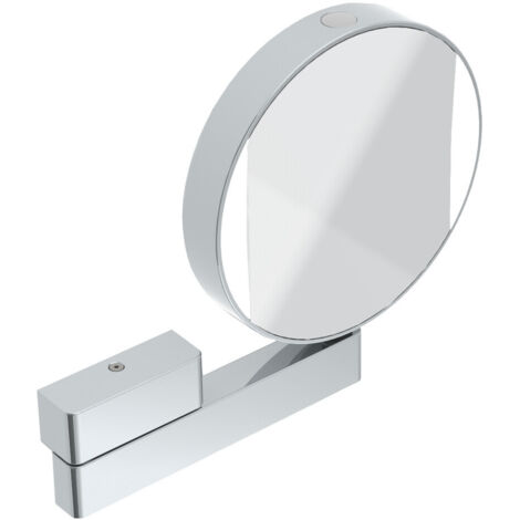 emco LED-Wandkosmetikspiegel prime, 3-fach/7-fach Vergrößerung, 304,2mm, 1-armig, Metall, verchromt