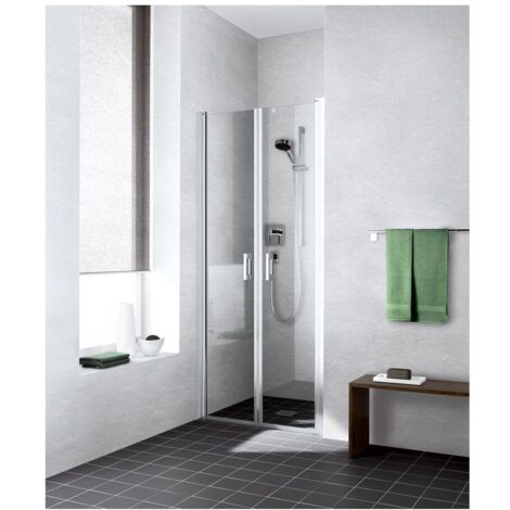 Kermi LIGA Pendeltür PTD 900 x 1850mm  silber mattglanz ESG klar