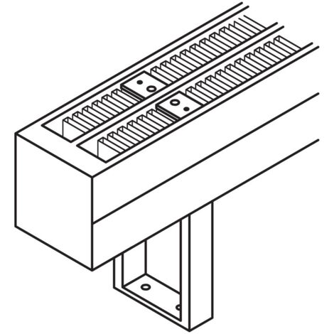 Kermi Bankkonsole Konvektor Länge 192mm Höhe 320mm für Typ KNN43, KNV43, KSN33, KSV33, Weiß