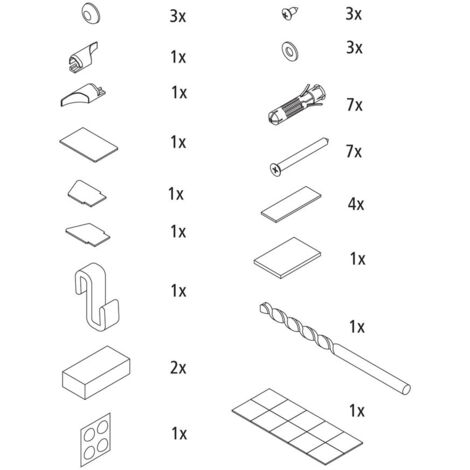 Kermi Montagekleinteile Set ZBDI013, Weiß, 2533280