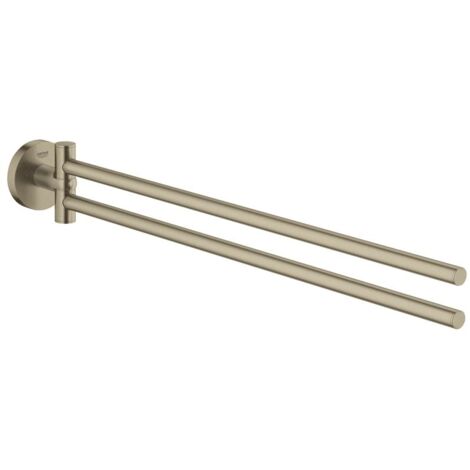 Grohe Essentials Handtuchhalter 2-armig 439mm, Nickel gebürstet