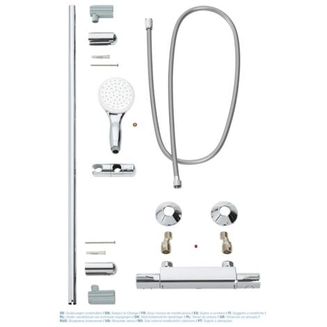 Grohe Grohtherm 800 Thermostat-Brausebatterie 1/2" mit Brausegarnitur chrom 34566001