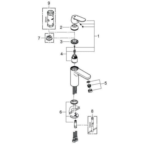 Einhand-Waschtischbatterie GROHE Eurosmart Cosmopolitan 1/2″ M-Size 23327000