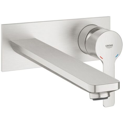 GROHE 23444DC1 2-Loch-WT-Wandbatterie Lineare 234441 Fertigmontageset supersteel (1/5)