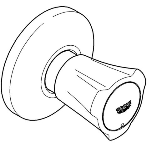 Grohe Costa Unterputz-Ventil Oberbau Einbautiefe stufenlos 10-35mm, Blaue Markierung, Chrom