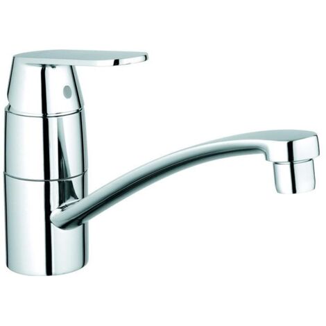 Grohe Eurosmart Einhand-Spültischbatterie Cosmopolitan, 1-Loch-Montage, vor-Fenster-Montage, flacher Auslauf, Chrom, 31170000 (1/5)