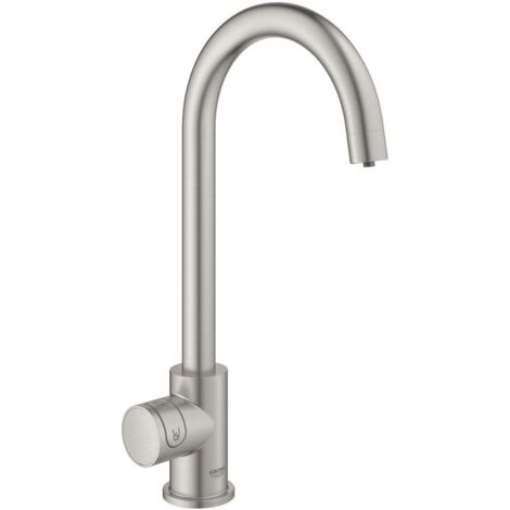 Grohe Blue Home Mono Starterset, C-Auslauf, Einlochmontage, Supersteel, 31498DC1 (1/5)