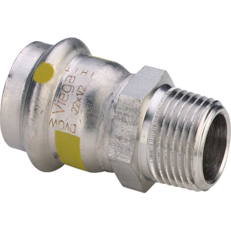 Viega Sanpress Inox G-Übergangsstück 0211 (Gas) in d18 x R3/4 Edelstahl