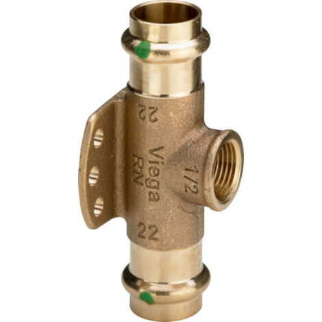 Viega Wandscheiben-T-Stück mit SC 2217.3 in 15mm x Rp1/2 Siliziumbronze