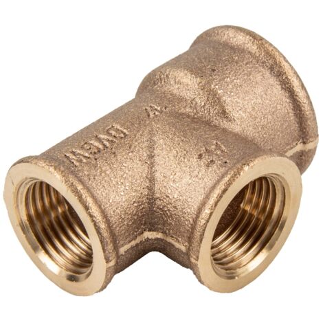 Viega T-Stück 3130 in Rp3/4 x Rp1/2 x Rp1/2 Rotguss