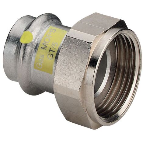 Viega Verschraubung SC Sanpress Inox G 0263.1 für Gas in 18mmxG3/4 Edelstahl (1/2)