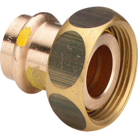 Viega Verschraubung mit SC Profipress G 2661 für Gas in 28mm x G1 3/8 Rotguss (1/3)