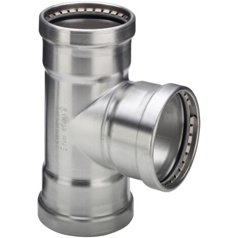 Viega T-Stück mit SC Sanpress Inox 2318XLLF in LABS-frei in 64,0x22x64,0mm (1/2)