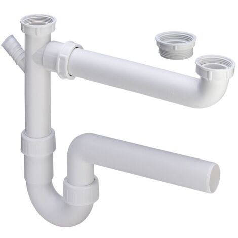 Viega Ablaufverbindung 79485 in G1 1/2 x 40mm x 90-310mm Kst. weiss