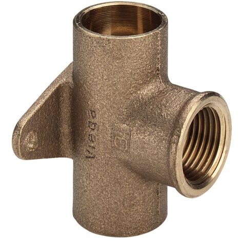 Viega Wandscheiben-T-Stück 94490G, d. 15mm x Rp 1/2" x 15mm, Rotguss (1/2)