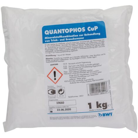 BWT Quantophos Wirkstoff CuP1000g zum Korrosionsschutz, in Beutel verpackt für Medo tronic CuP zum Schutz von Kupferrohren