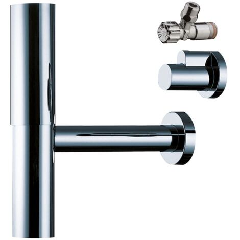 hansgrohe Flowstar Set Designsiphon mit zwei Eckventilen und Schubern, Chrom (1/3)