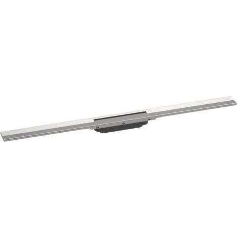 Hansgrohe RainDrain Flex - Duschrinne 900 mit Edelstahlrost, kürzbar, freie Montage, Edelstahl gebürstet 56045800