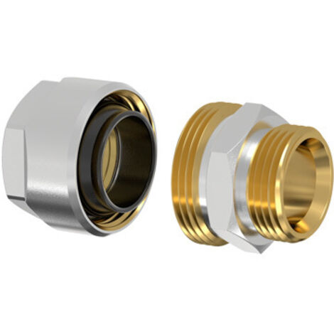 Flamco Plus DVGW Schwarzrohradapter für Rohr 1/2" x G 3/4" Außengewinde Eurokonus