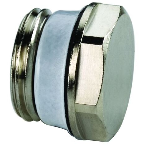 Flamco Blindstopfen Exclusiv G 3/8" Außengewinde Messing vernickelt