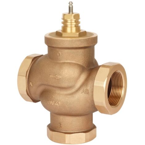 Fuhjythy 3-Wege Thermostat-Mischventil 3/4 Zoll - Solarkupfer Ventil