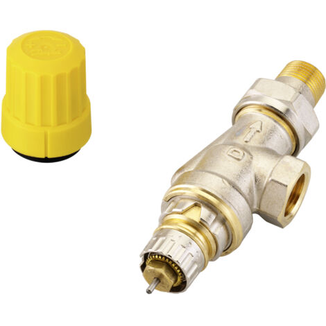 Danfoss Ventilgehäuse RA-UN 10 R 3/8", Axial (UK), matt vernickelt