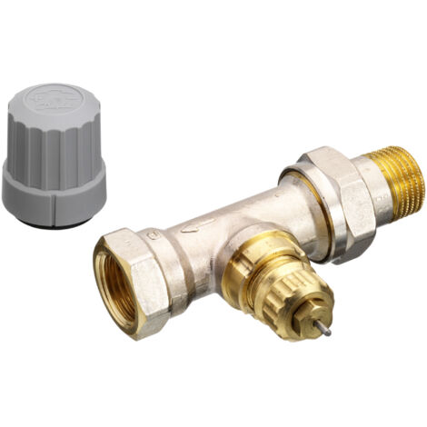 Danfoss Ventilgehäuse RA-FN 15 R 1/2", Durchgangsausführung, vernickelt, Einbau in den Rücklauf