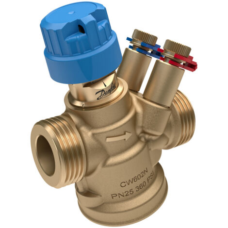 Danfoss druckunabhängiges Regelventil ABQM 4,0 DN 20, 120-1200 l/h, mit Prüfnippeln 1" AG