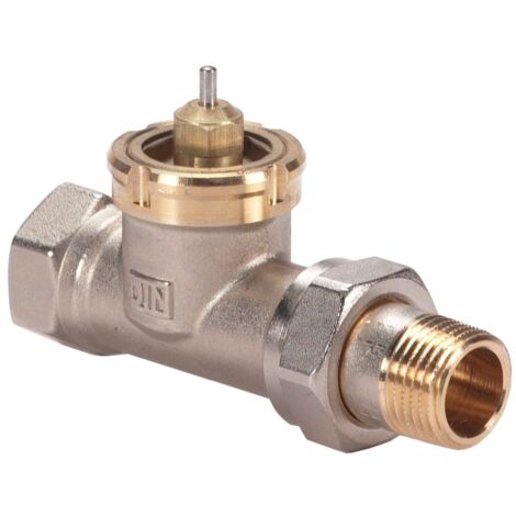 Danfoss Ventilgehäuse RAV 25/8 R 3/4", Durchgangsausführung, matt vernickelt