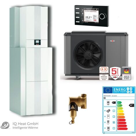 Wolf Paket CHC-Center 10/200-35 Luft-Wasser-Wärmepumpe CHA10 Monoblock R290 4,1kW bei A7/W35 400V, mit BM-2, Puffer-, WW-Sp.