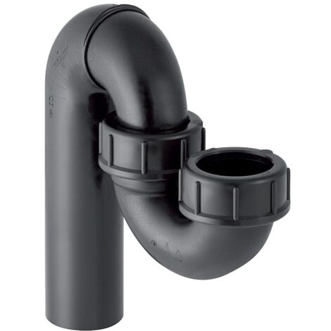 Geberit Rohrbogengeruchsverschluss für Ausgussbecken, Einlauf vertikal, Abgang vertikal, d 50mm, d 150mm, Quetschverschraubung