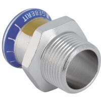 Geberit Mapress Edelstahl Übergang mit Außengewinde, Gas, d 35mm, R 1"