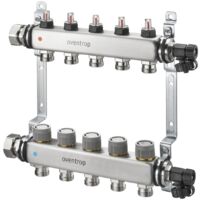 Oventrop Multidis SFQ Edelstahlverteiler mit Durchflussindikator 6 Heizkreise