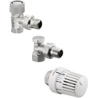 Oventrop Thermostatventil-Set, DN 10 Eckausführung, mit Uni LH, AQ, Combi 2