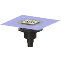 Kessel Bodenablauf Ecoguss Pressflansch DN 50 Variofix Schlitzrost, senkrecht