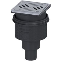 Kessel Practicus Boden-/Deckenablauf DN 50, Designrost, Auslauf senkrecht