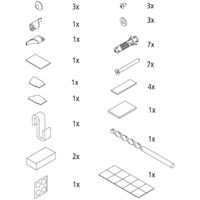 Kermi Montagekleinteile Set ZBDI029, Silber Hochglanz, 2533327